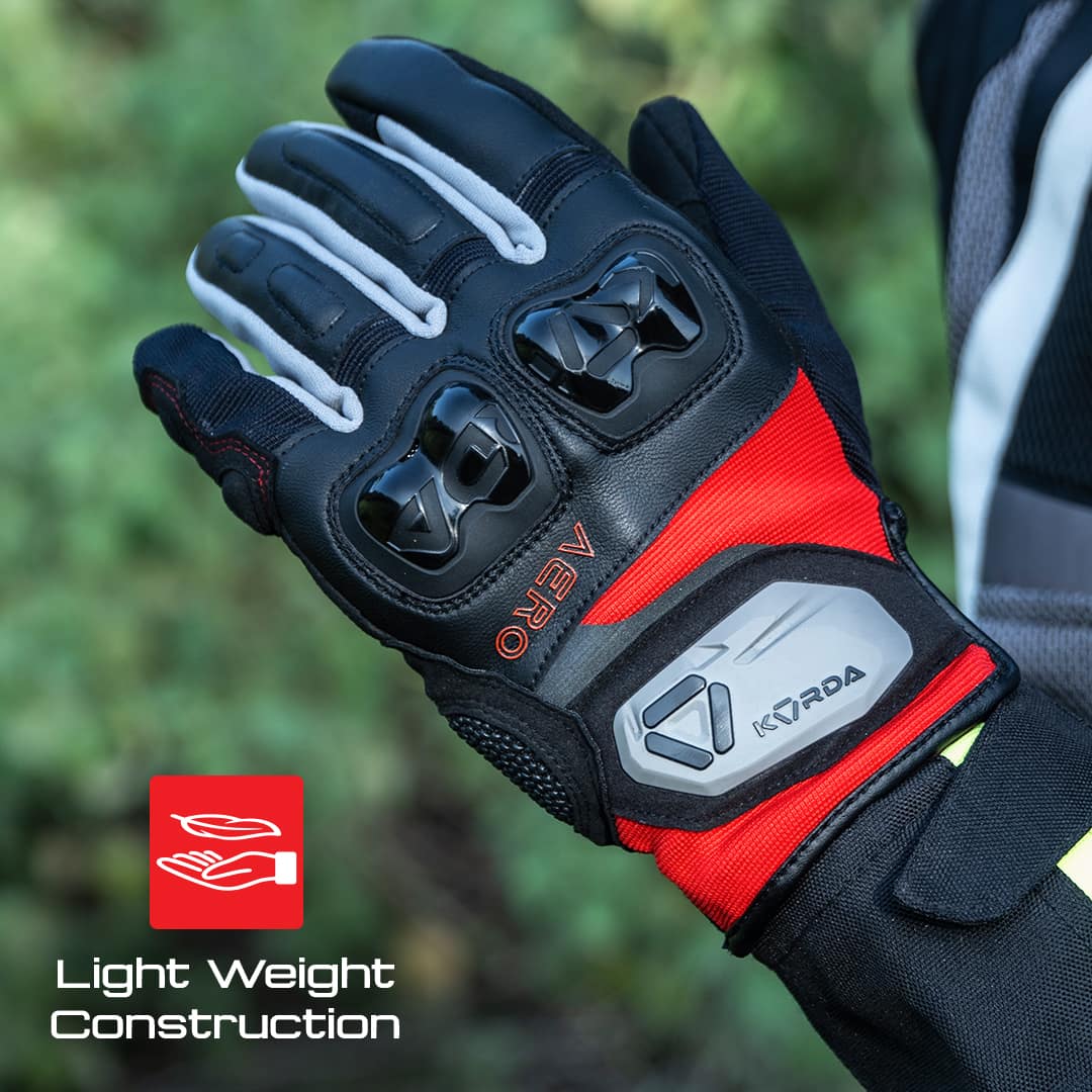KORDA AERO RIDING GLOVES - RED