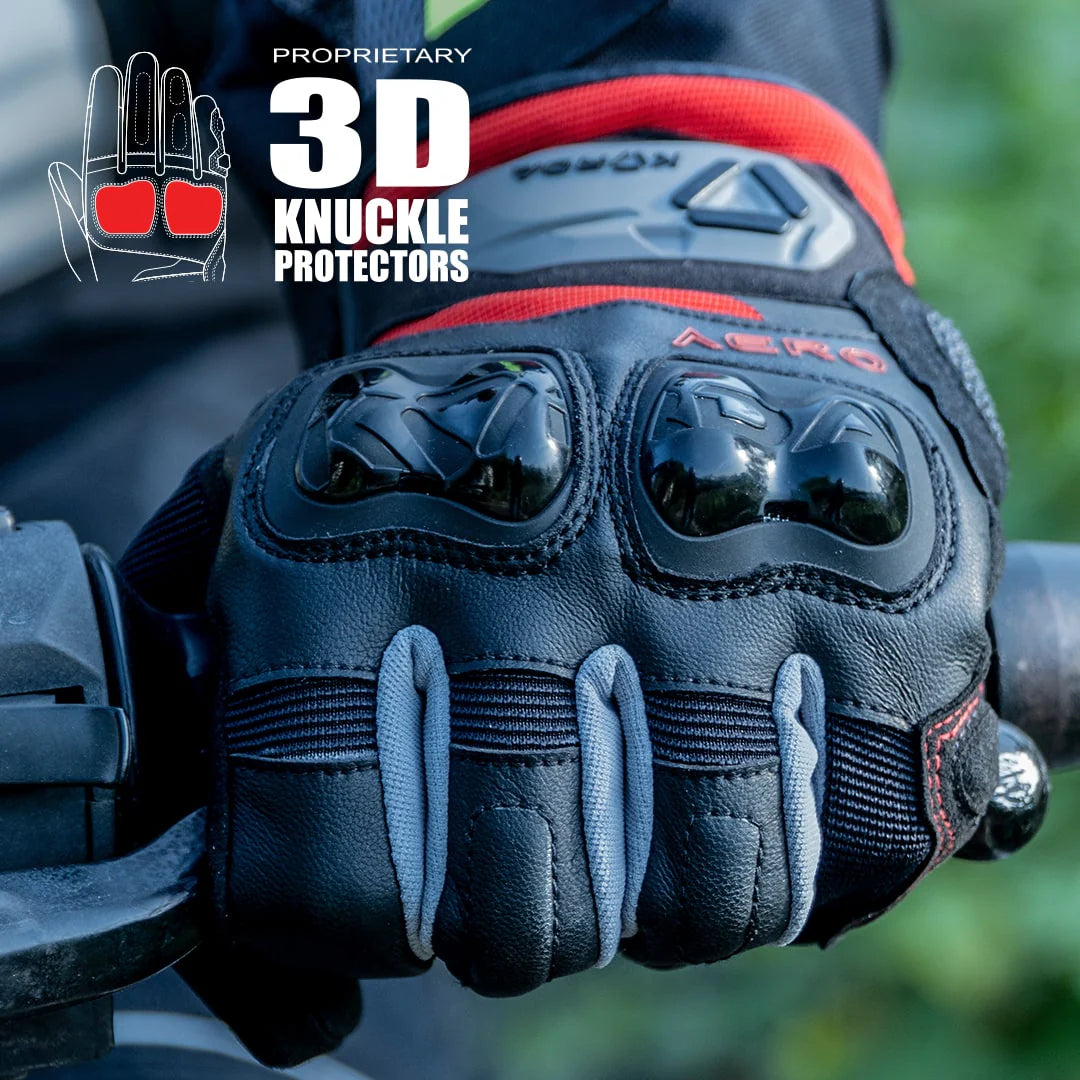 KORDA AERO RIDING GLOVES - RED