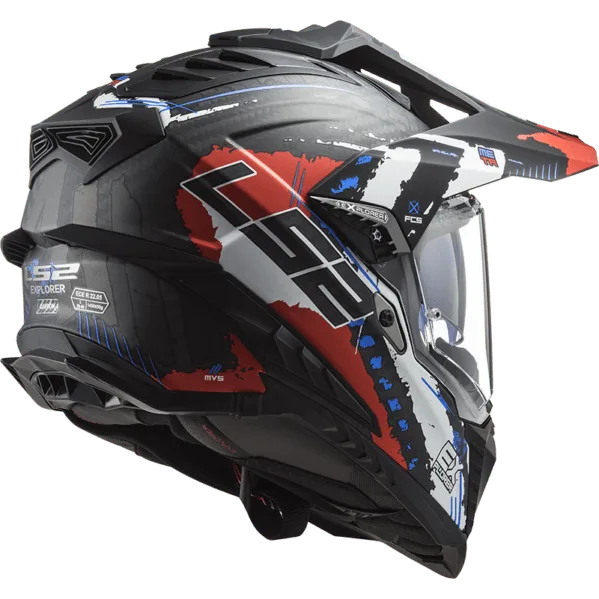 LS2 MX701 EXPLORER CARBON EXTEND MATT RED-06