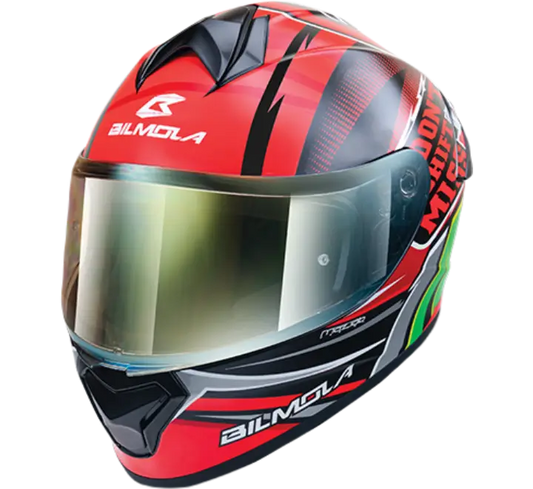 BILMOLA RAPID DON'T SHIFT MISS HELMET - RED GREEN
