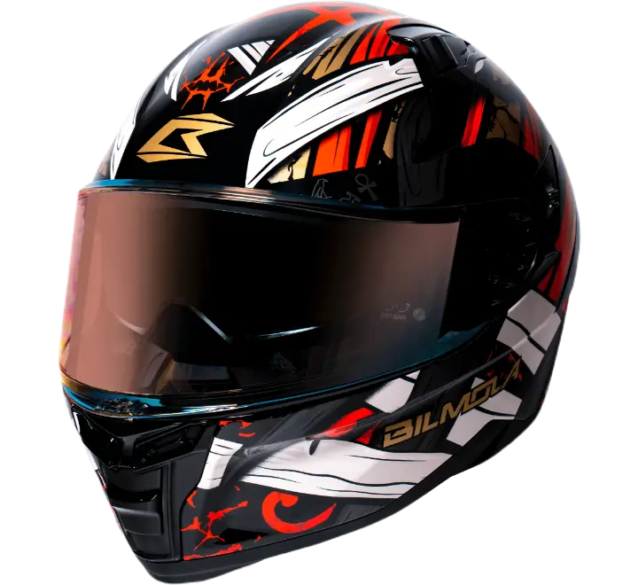 BILMOLA RAPID TREASURE TURQUOISE GLOSS HELMET - BLACK RED