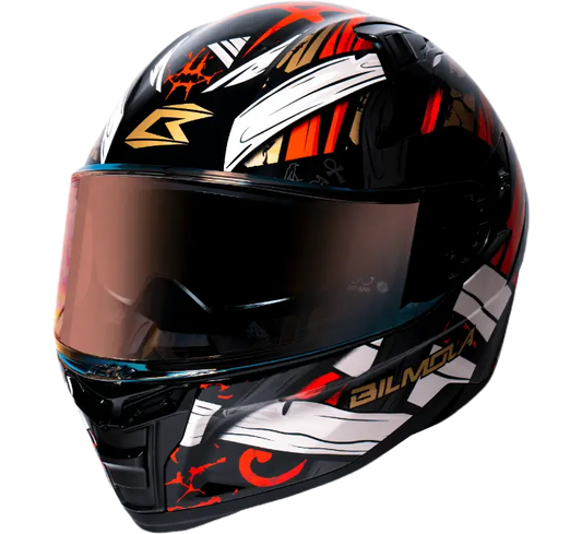 BILMOLA RAPID TREASURE TURQUOISE GLOSS HELMET - BLACK RED