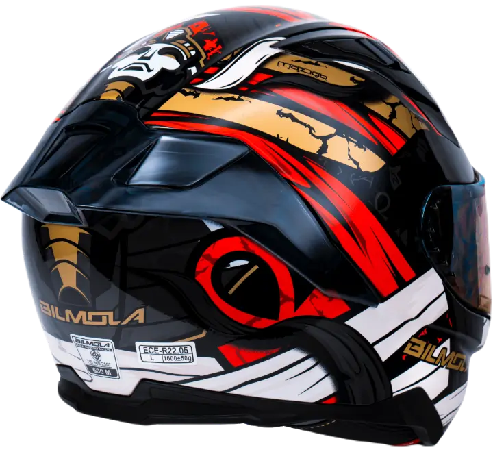 BILMOLA RAPID TREASURE TURQUOISE GLOSS HELMET - BLACK RED