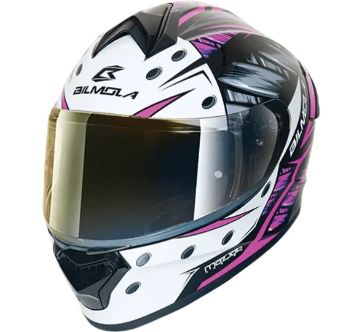 BILMOLA RAPID KILLER HELMET - WHITE PURPLE GLOSS