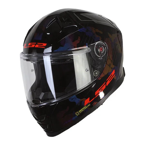 LS2 FF811 VECTOR II KAMO GLOSS BLACK BLUE