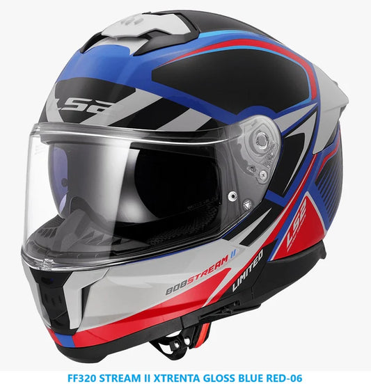 LS2 FF320 STREAM II XTRENTA GLOSS HELMET - BLUE RED