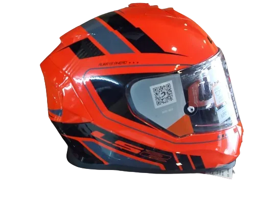 LS2 FF800 STORM II FIST HI VIZ ORANGE BLACK + LS2 HELMET BACK PACK FREE