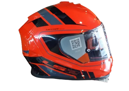 LS2 FF800 STORM II FIST HI VIZ ORANGE BLACK + LS2 HELMET BACK PACK FREE