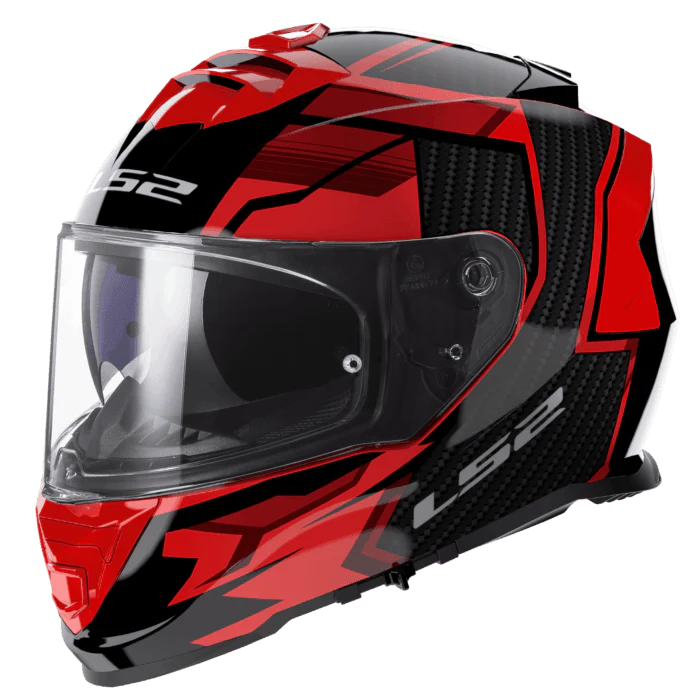 LS2 FF800 STORM II TRACKER 06 HELMET - BLACK RED