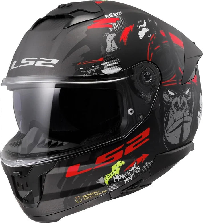 LS2 FF320 STREAM II ANGRY MONKEY MATT BLACK RED-06