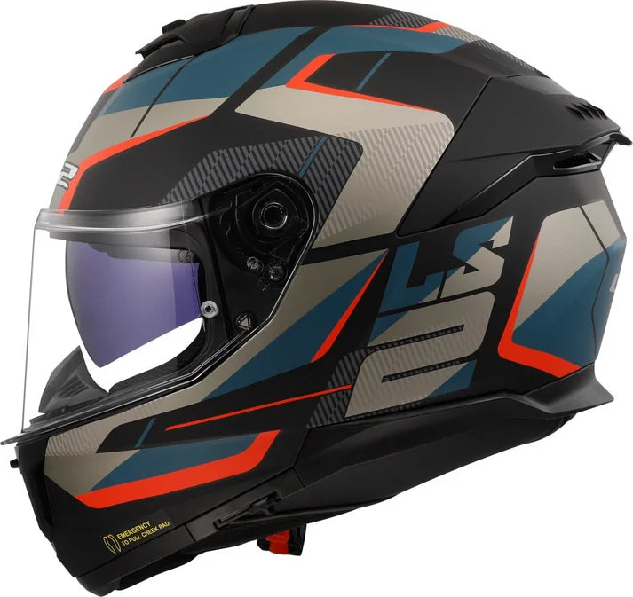 LS2 FF320 STREAM II ROAD MATT BLACK BLUE-06