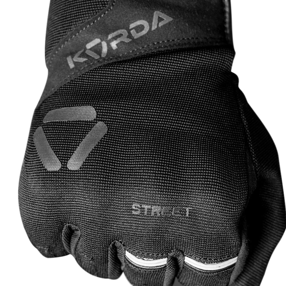 KORDA STREET 2.0 MATT BLACK RIDING GLOVES