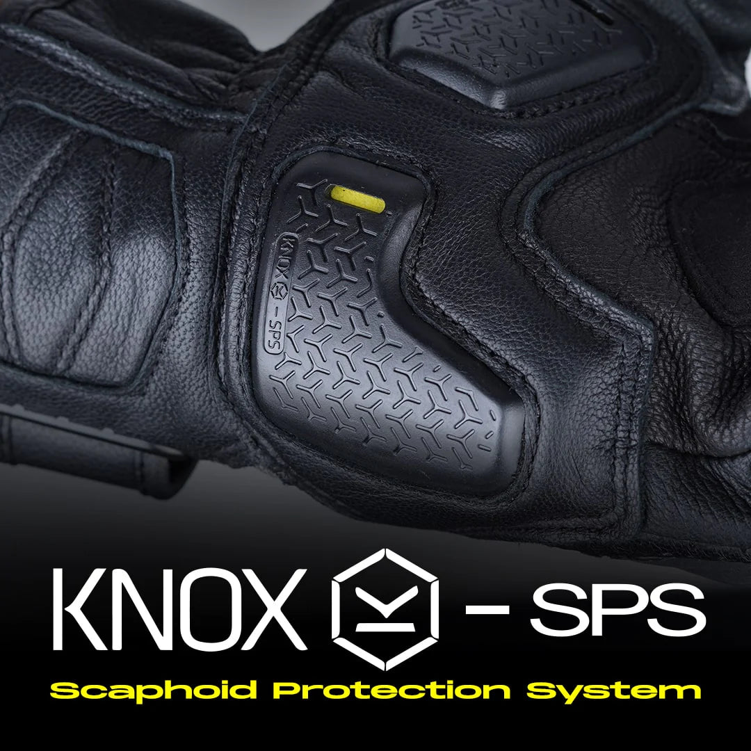 KORDA GUARD SEMI GAUNTLET RIDING GLOVES - FLUORESCENT YELLOW
