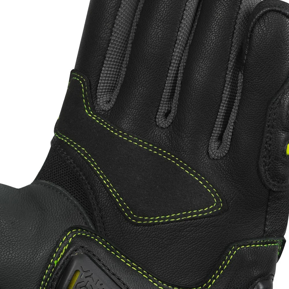 KORDA GUARD SEMI GAUNTLET RIDING GLOVES - FLUORESCENT YELLOW