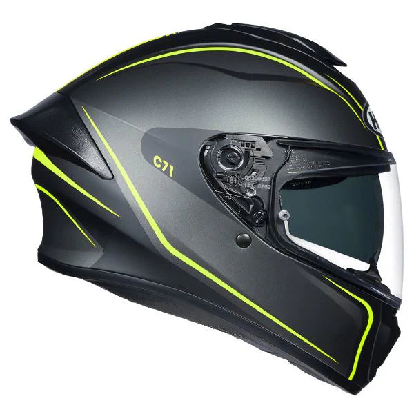 HJC C7X QUEZ MC3HSF HELMET - FLUORESCENT YELLOW