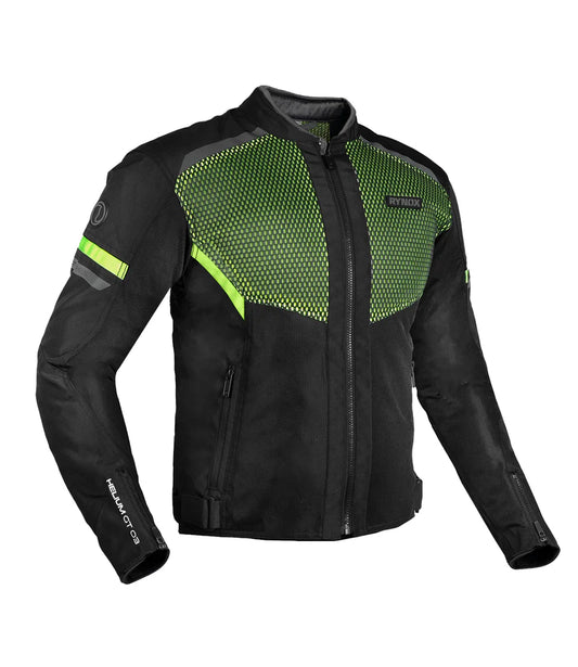 RYNOX HELIUM GT 3 JACKET - HI-VIZ GREEN