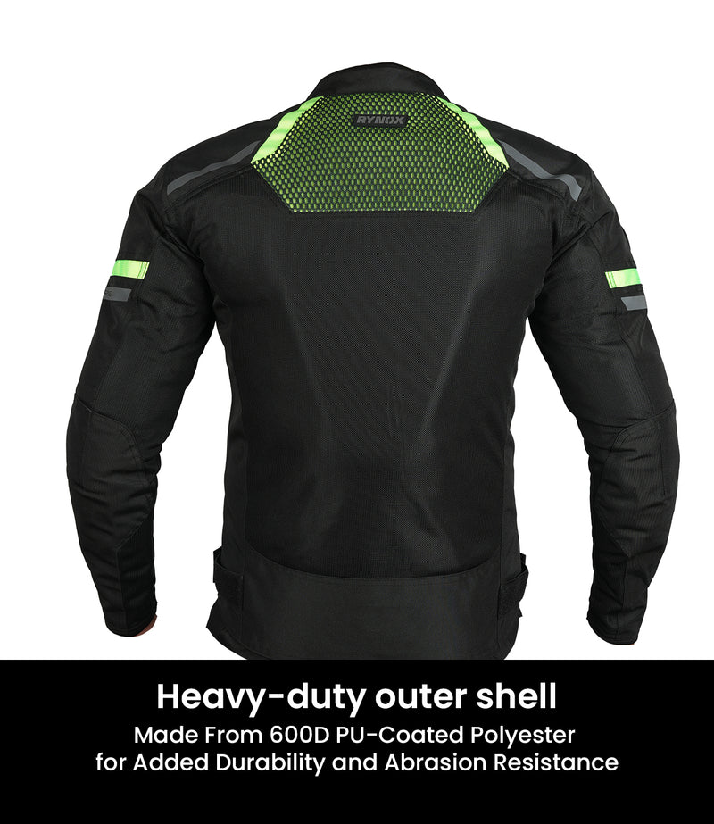 RYNOX HELIUM GT 3 JACKET - HI-VIZ GREEN