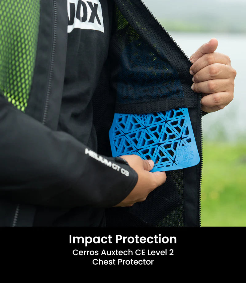 RYNOX HELIUM GT 3 JACKET - HI-VIZ GREEN