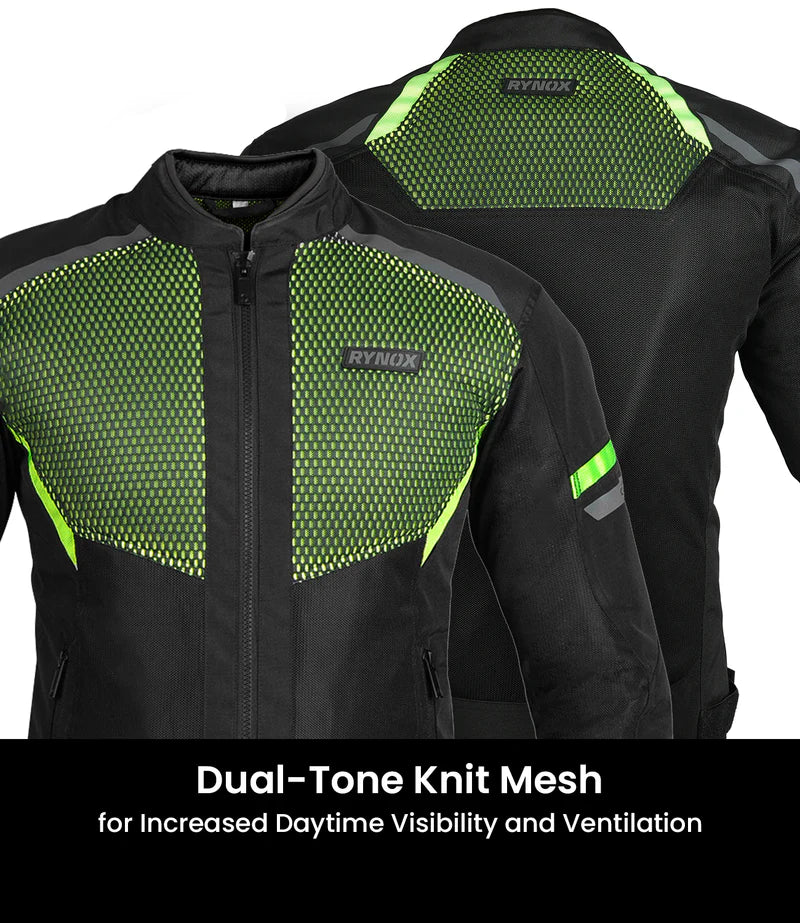 RYNOX HELIUM GT 3 JACKET - HI-VIZ GREEN