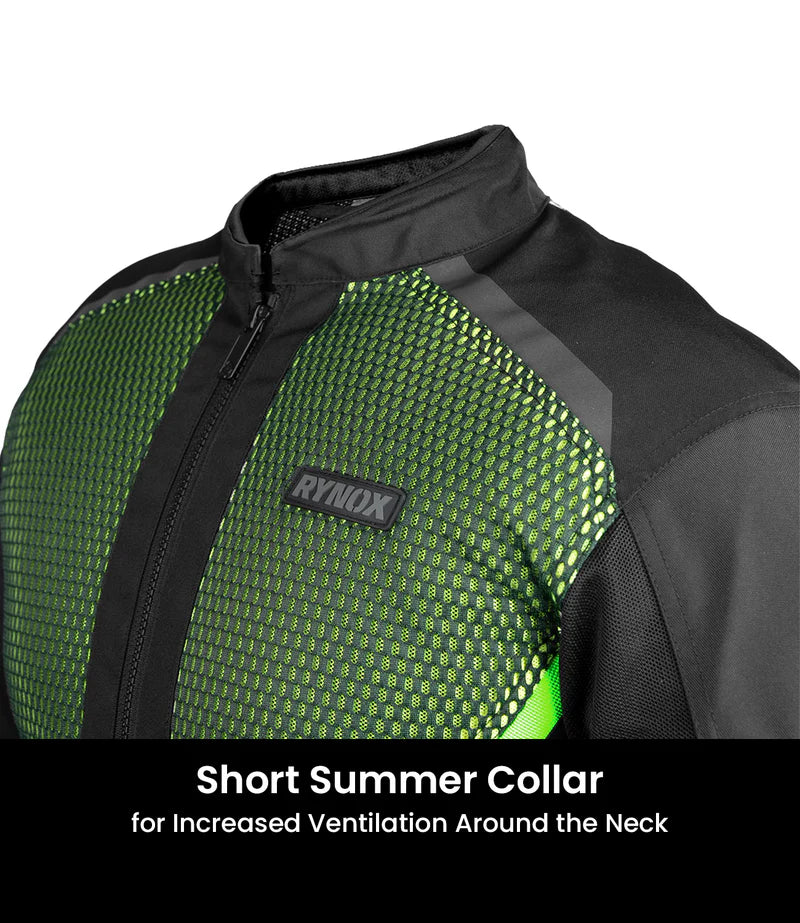 RYNOX HELIUM GT 3 JACKET - HI-VIZ GREEN