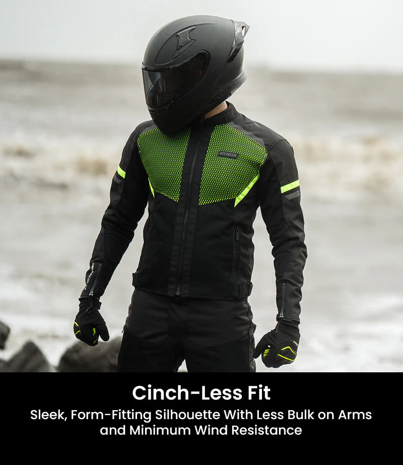 RYNOX HELIUM GT 3 JACKET - HI-VIZ GREEN