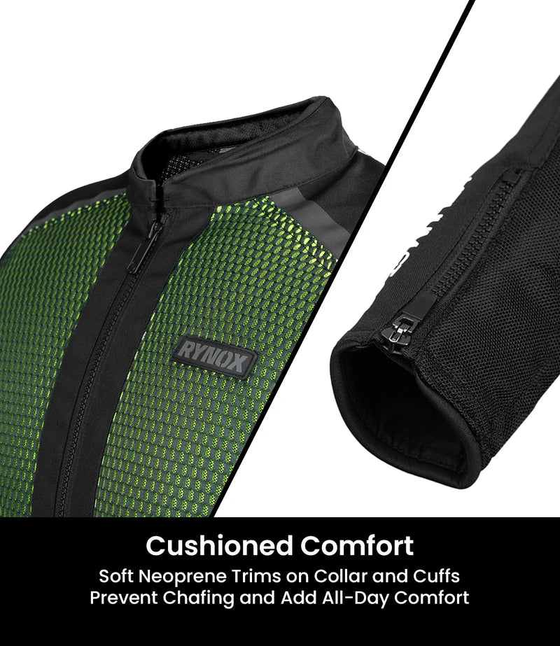 RYNOX HELIUM GT 3 JACKET - HI-VIZ GREEN