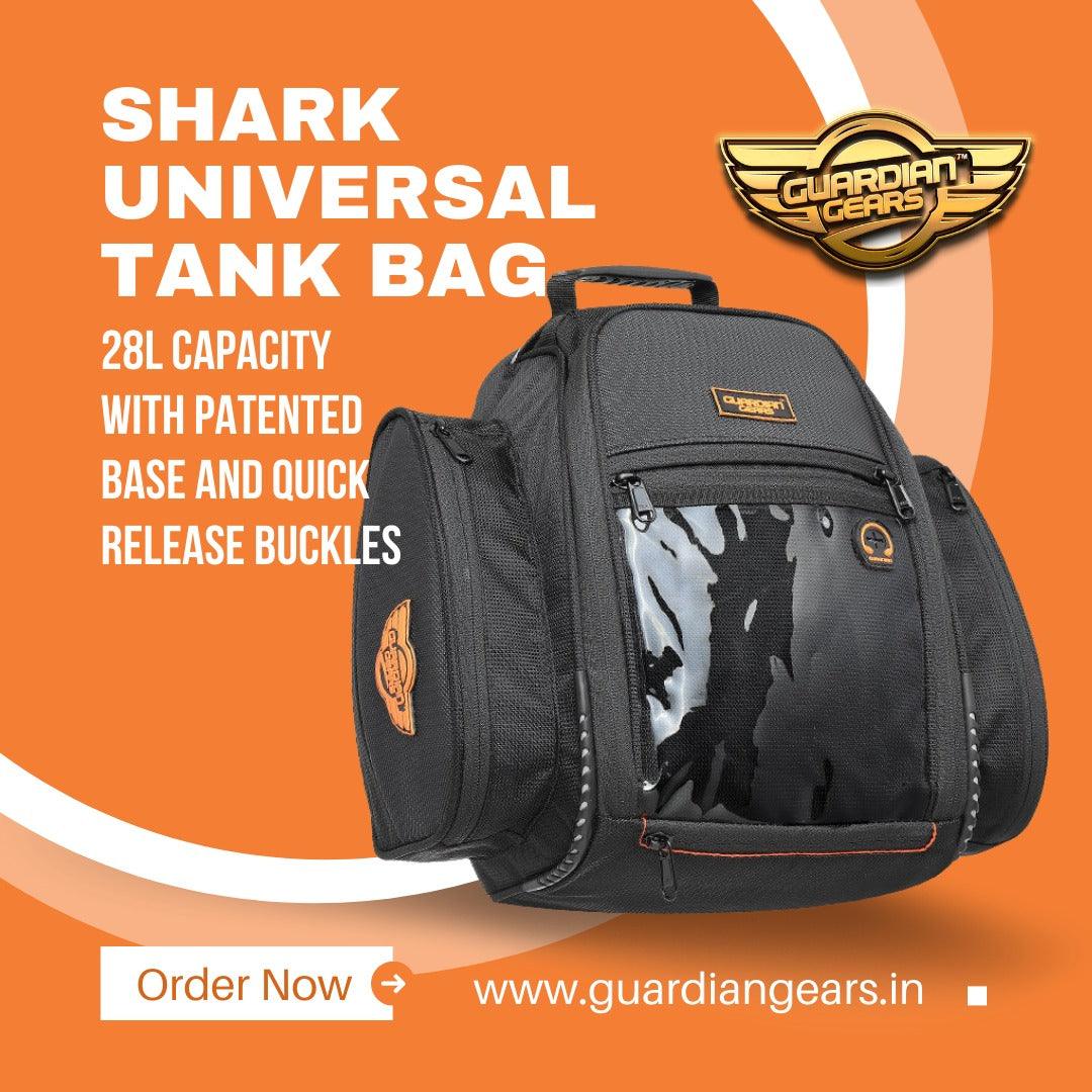 SHARK UNIVERSAL (NON-MAGNETIC) 28L TANK BAG WITH RAIN COVER