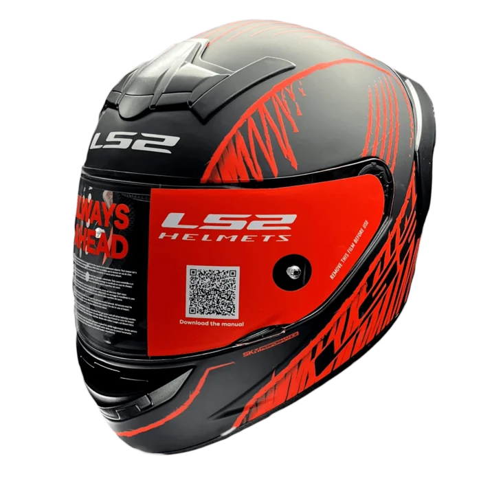LS2 FF352 ROOKIE WRITED MATT BLACK RED