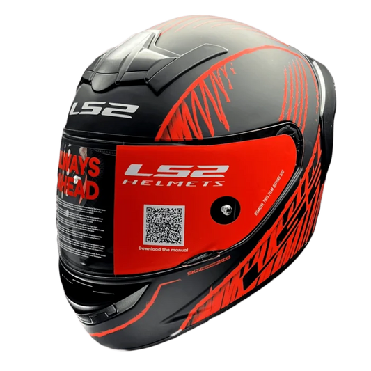 LS2 FF352 ROOKIE WRITED MATT BLACK RED