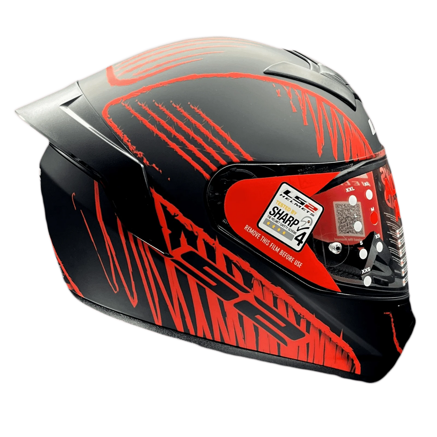 LS2 FF352 ROOKIE WRITED MATT BLACK RED