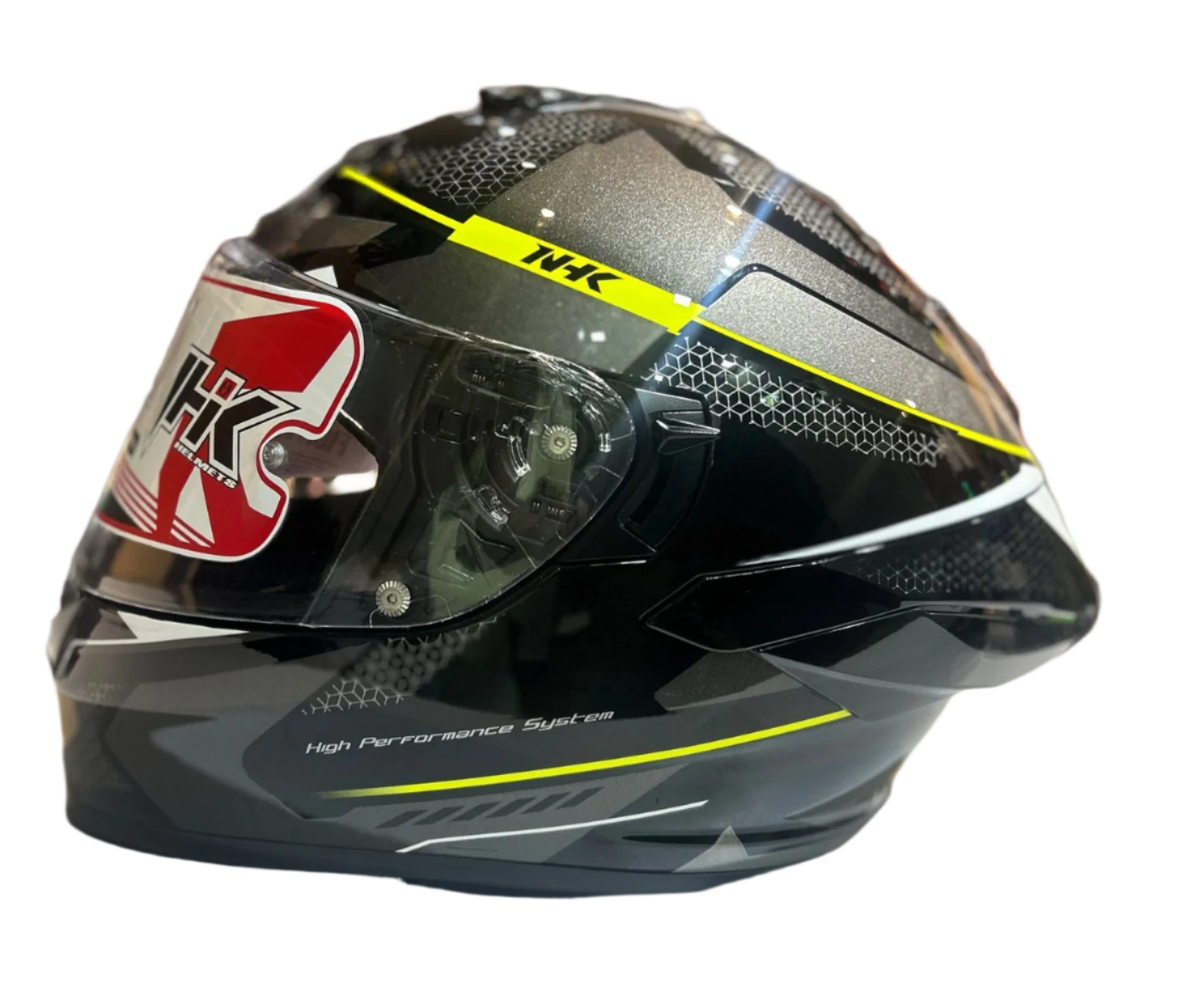 NHK K5R ANOMALISTIC GLOSS BLACK FLURO YELLOW HELMET