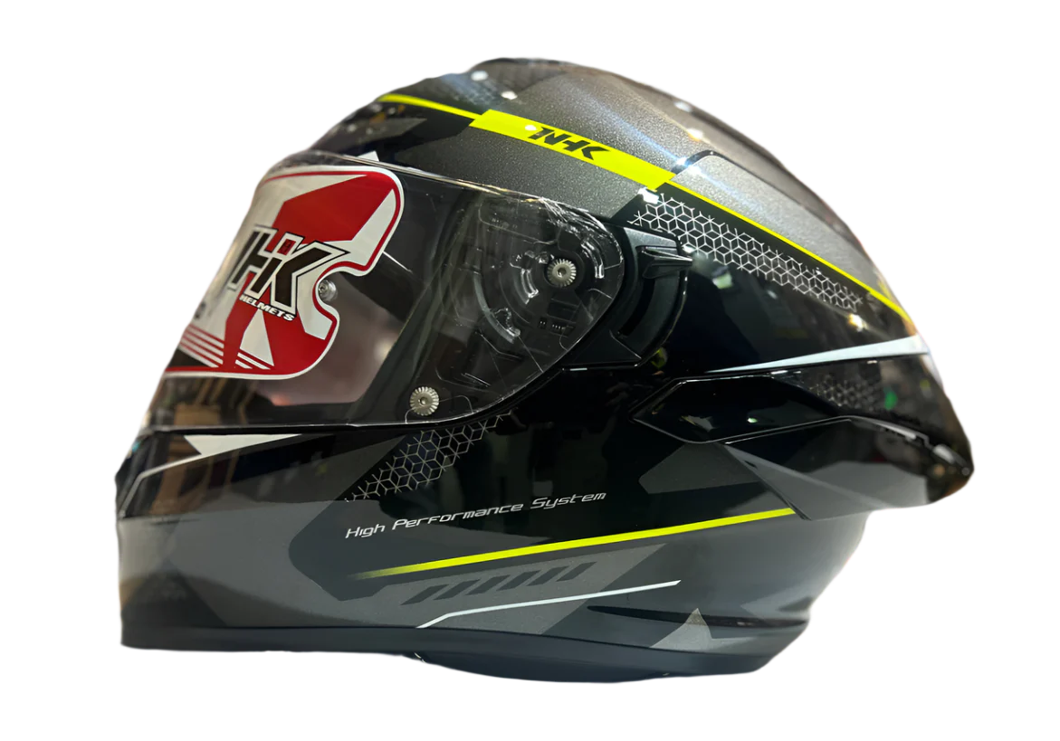 NHK K5R ANOMALISTIC GLOSS BLACK FLURO YELLOW HELMET