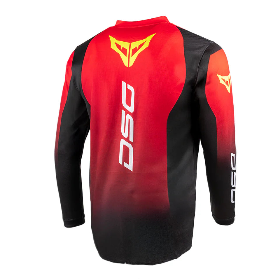 DSG FACTORY RACING JERSEY : BLACK RED GREEN FLUO