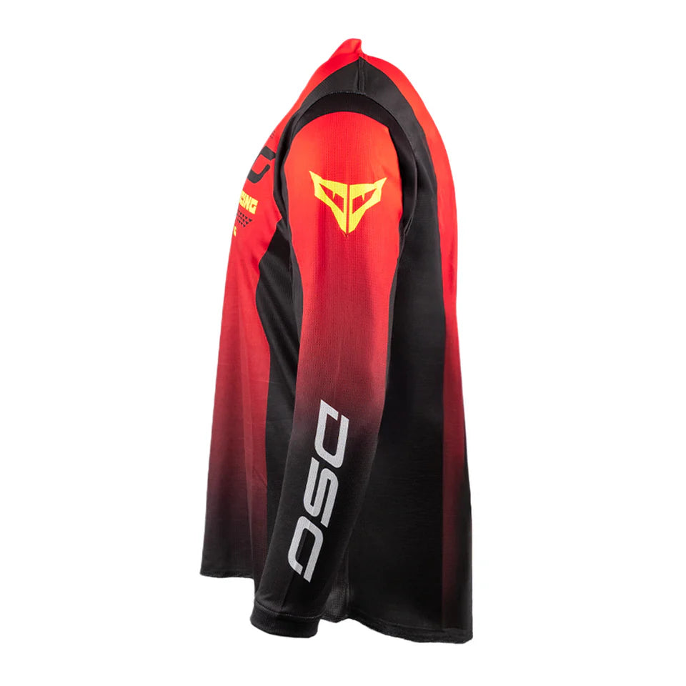 DSG FACTORY RACING JERSEY : BLACK RED GREEN FLUO