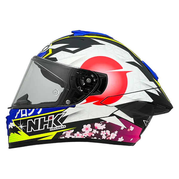 NHK K5R 2V ALONSO LOPEZ #4 GLOSS BLACK BLUE HELMET