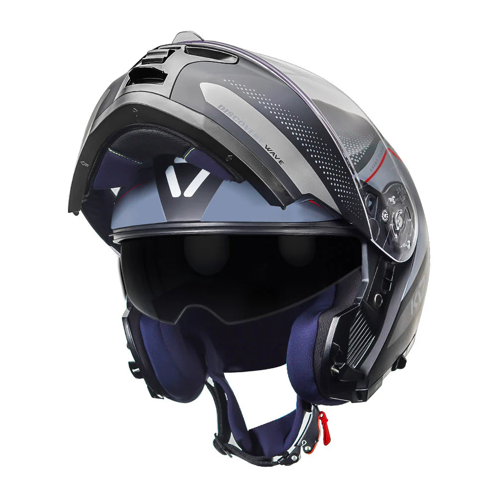 KORDA DISCOVERY WAVE MODULAR HELMET - GLOSS RED