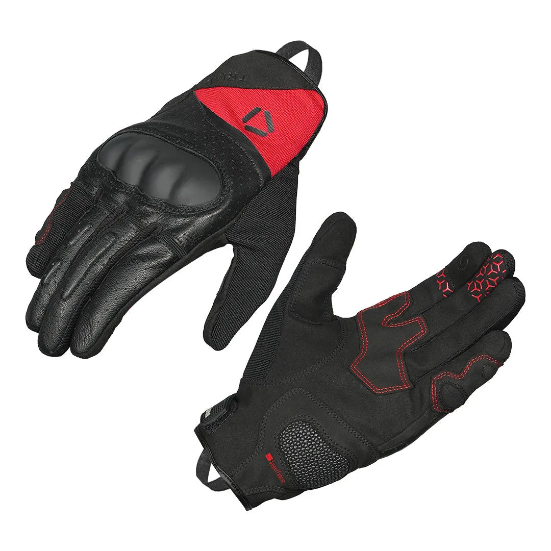 KORDA TRIAD RIDING GLOVES - RED