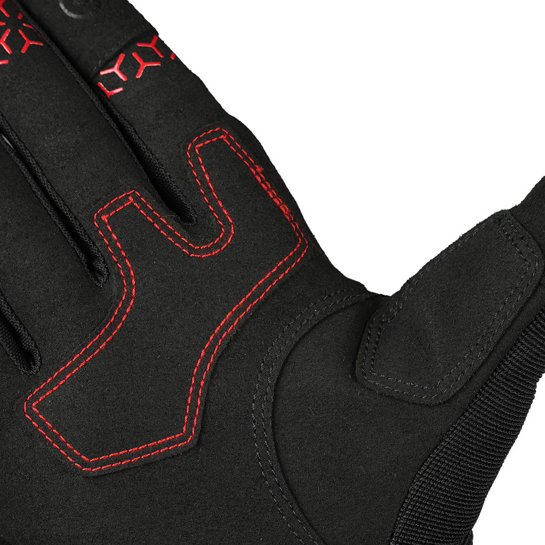 KORDA TRIAD RIDING GLOVES - BLACK & RED