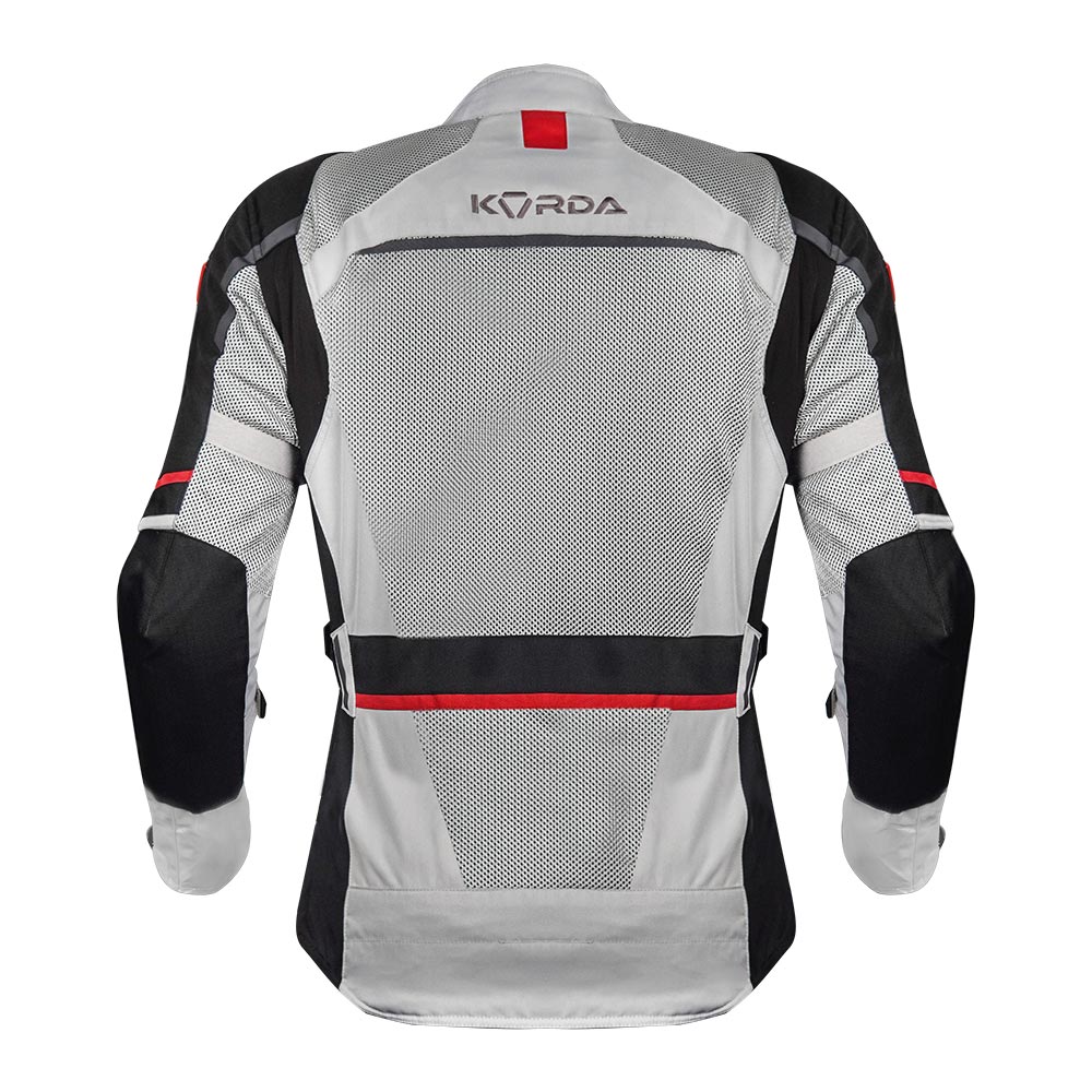 KORDA SUMMIT RIDING JACKET - SILVER & RED