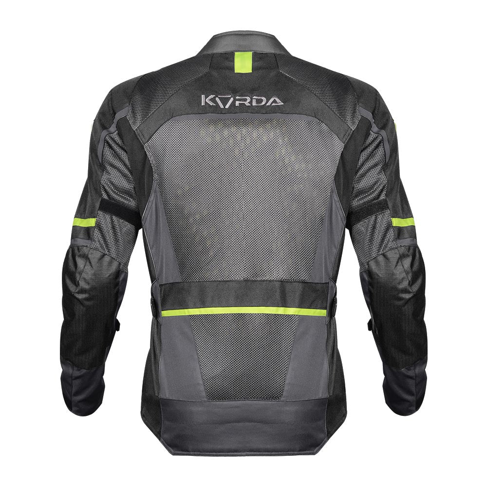 KORDA SUMMIT RIDING JACKET - GREY & FLUORESCENT GREEN