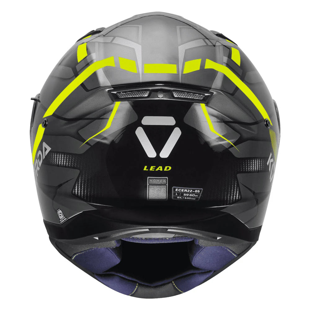 KORDA TOURANCE LEAD HELMET - FLUORESCENT YELLOW