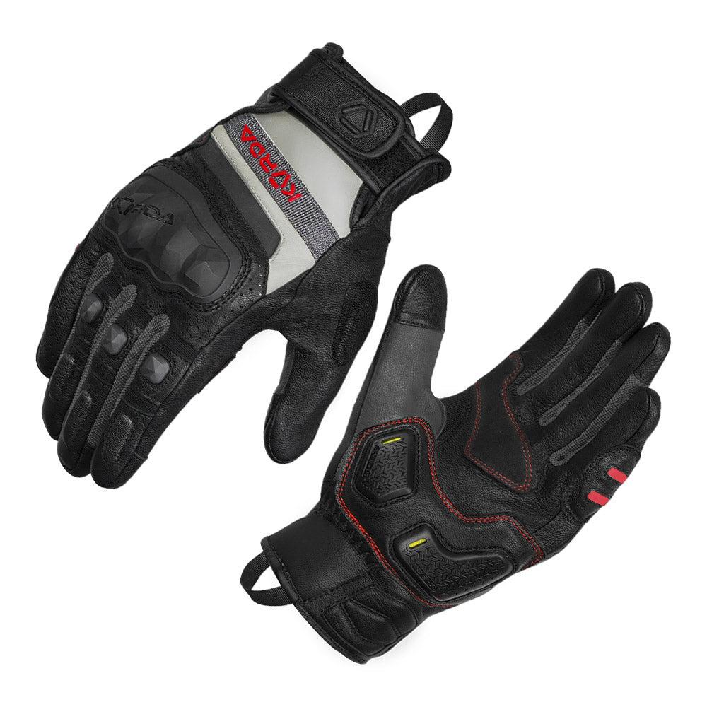 KORDA GUARD SEMI GAUNTLET RIDING GLOVES - RED