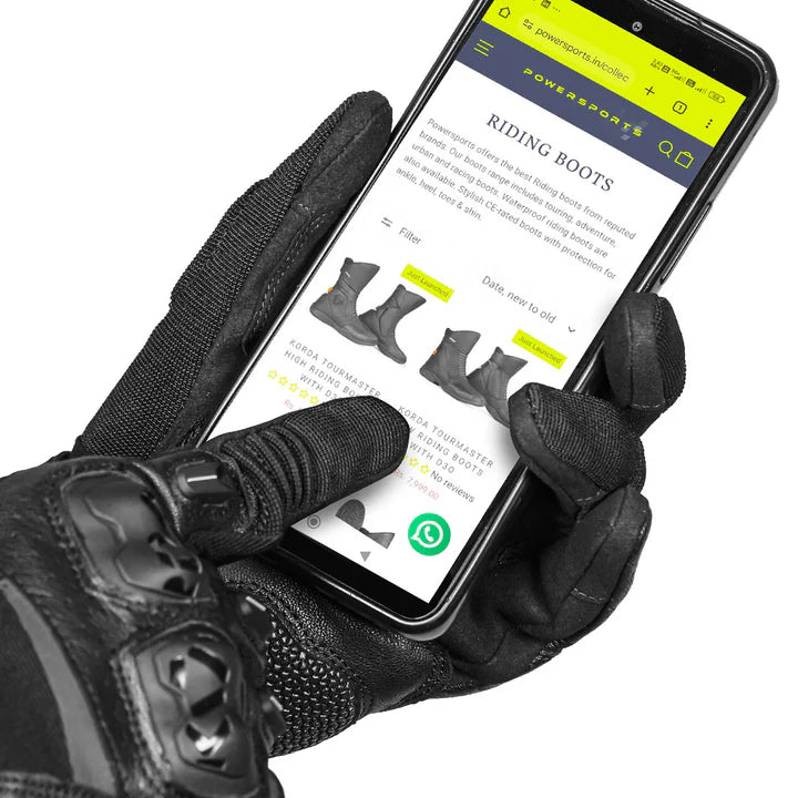 KORDA HYBRID RIDING GLOVES - FL YELLOW