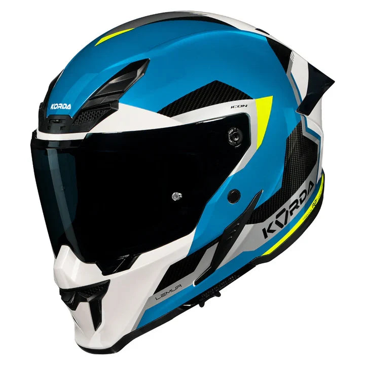 KORDA ICON LEMUR HELMET -  GLOSS WHITE BLUE