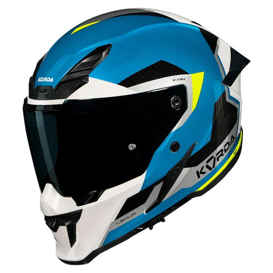 KORDA ICON LEMUR HELMET -  GLOSS WHITE BLUE