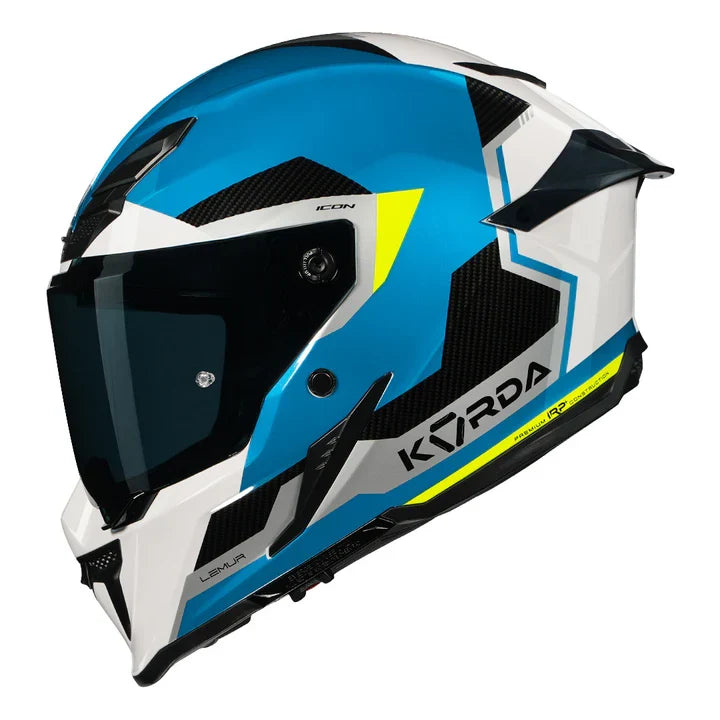 KORDA ICON LEMUR HELMET -  GLOSS WHITE BLUE