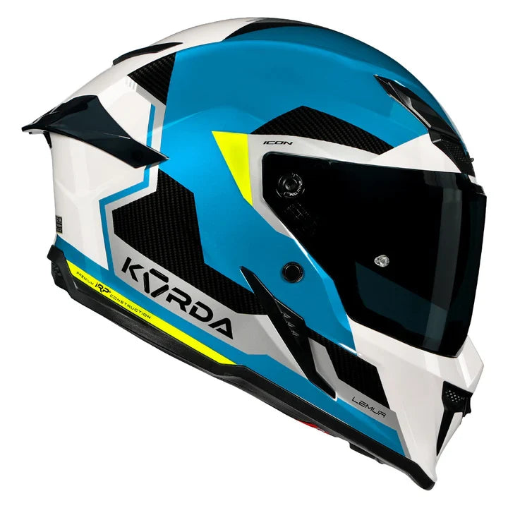 KORDA ICON LEMUR HELMET -  GLOSS WHITE BLUE