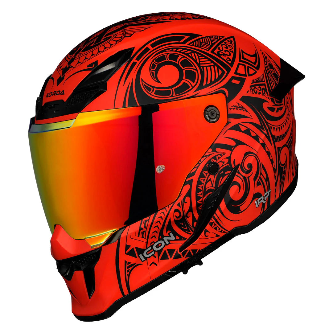 KORDA ICON MAORI HELMET - MATT RED