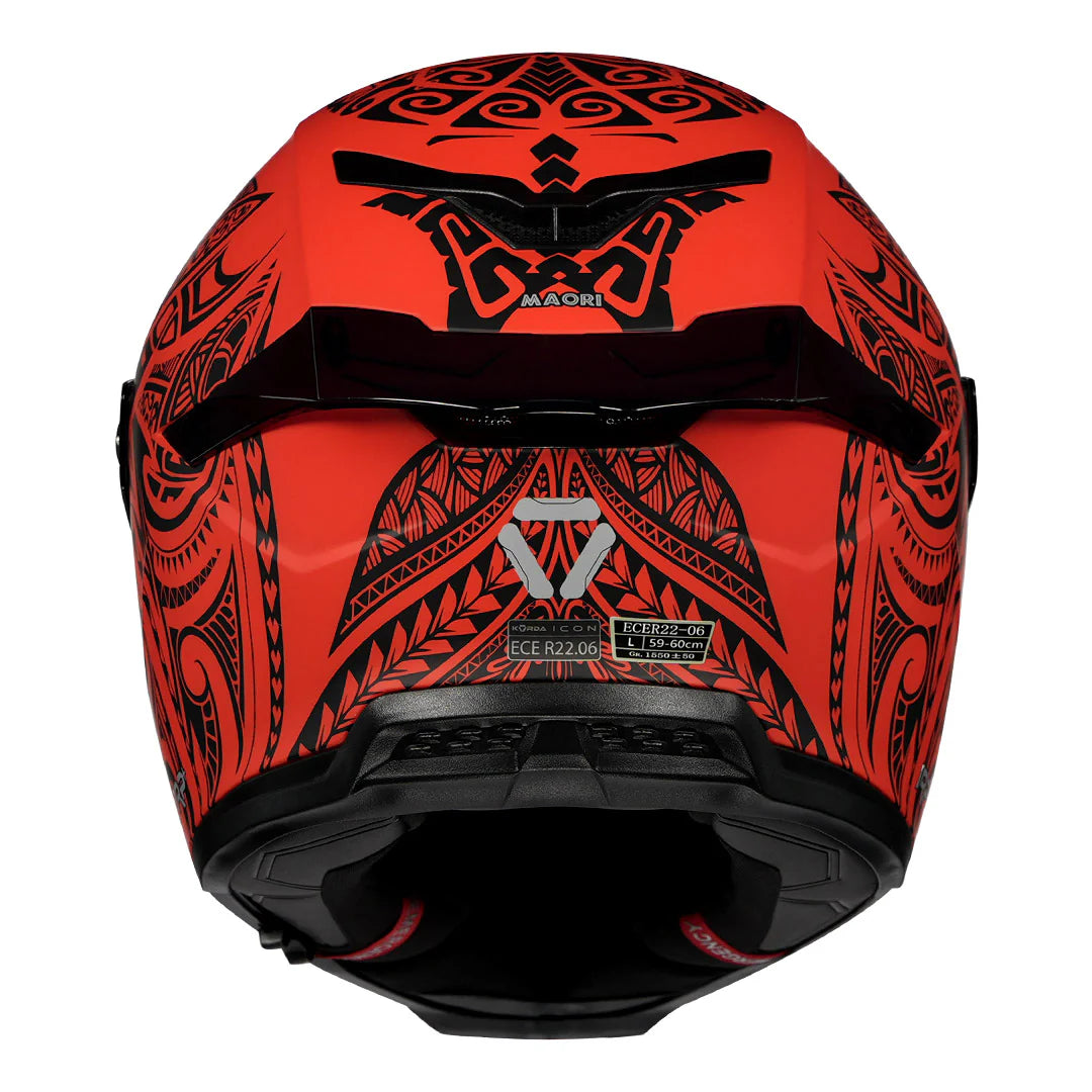 KORDA ICON MAORI HELMET - MATT RED