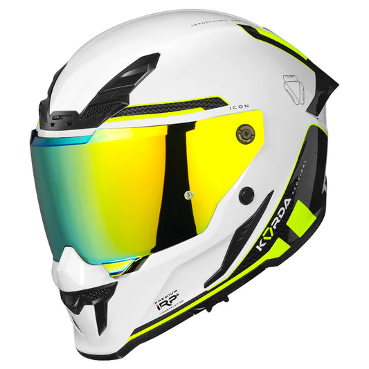 KORDA ICON TOKIO HELMET - FLUORESCENT WHITE YELLOW